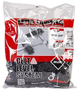 RUBI 2853 | Bridas de Nivelación para Cerámica | Brida de 2 mm para Baldosas Cerámicas de entre 3 y 12 mm | Para Formatos de 30x30 cm y Superiores | 200 unidades | BRIDA DELTA LEVEL SYSTEM