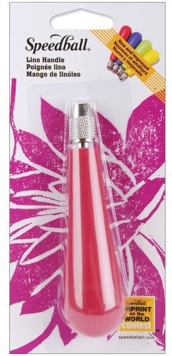 Speedball Lino Handle, Carded, For Block Printing, Carving, Red, For Art, Craft, Printmaking, Home, Block Printers, Studio, Artists, Stamping, Linoleum, Graphics