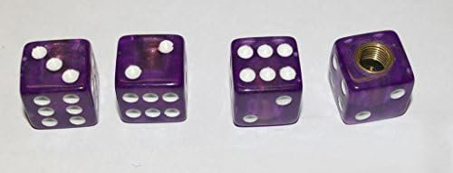 Wheels N Bits Lila Dice Ventilkappen Staub Kappe 4 Stück Kompatibel mit BMW Alle Modelle