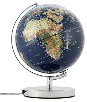 emform Tischglobus Terra Physical No2 Light, Metall & Kunststoff, 250 x 320 mm, beleuchtet