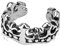 Bague d'Oreille en Laiton Argenté - Couronne Fleur de Lys - A Cliper - Bijou Femme ou Homme