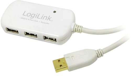 Logilink UA0108 USB-Hub mit Verlängerungskabel (4-Port, 12m)