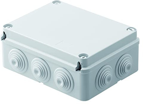 Abzweigkasten, Schutzart IP55, 150 x 110 x 70 mm, mit Kabeleinführung