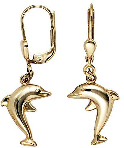 Jobo Damen-Ohrhänger Delfin aus 8 Karat 333 Gold