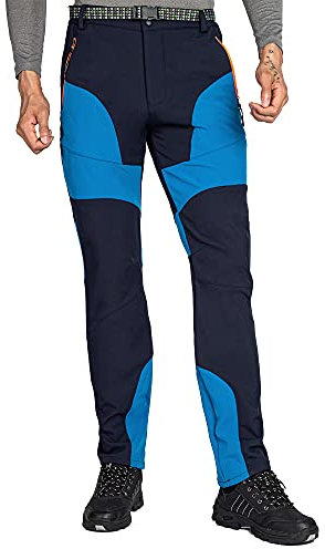 GITVIENAR Herren Gefüttert Softshellhose wasserdicht + atmungsaktiv + warm + elastisch Berghose Funktionshose Trekkinghose Wanderhose Herren Winterhose Outdoorhose Herbst Winter