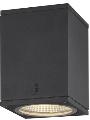 SLV LED Deckenleuchte ENOLA SQUARE S / für die Außenbeleuchtung von Decken, Wegen, Eingängen, LED Leuchte, Decken-Lampe, Aufbau-Down-Light, Gartenlampe, CCT-Switch (3000/4000 Kelvin), 510/580 lm, 9W