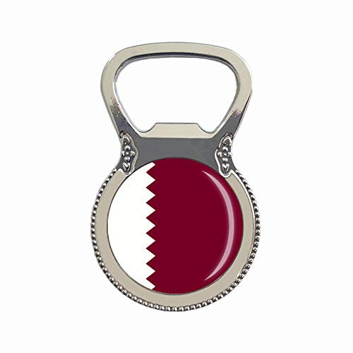 Qatar Flagge Bierflaschenöffner Kühlschrank Magnet Metall Glas Kristall Reise Souvenir Geschenk Heimdekoration