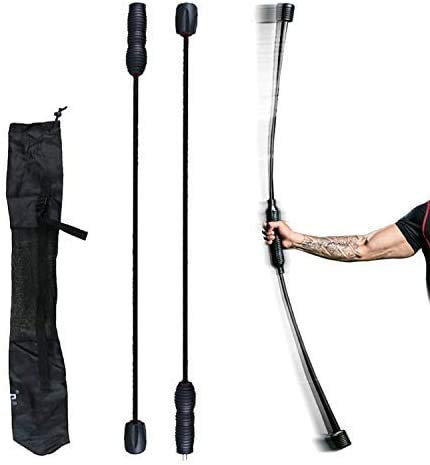 SGerste Fitness-Barren Flexbar - besonders geeignet für Ihr Training zu Hause, Glasfaser, 2 Abschnitte, 1,6 m mit einer tragbaren Tasche.