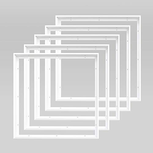 Xtend EcoLight 5x Aufbaurahmen LED Panel 62x62cm Montagerahmen Aluminium weiß Aufputzrahmen Aufbaupanel schraubenloser Zusammenbau