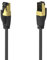 Hama Cat 8 Netzwerkkabel 1,5m, Gigabit Ethernet bis zu 40 Gbps (RJ45 Lankabel, S/FTP doppelt geschirmt, verdrillt, halogenfrei, vergoldete Stecker, Knickschutz, Ethernetkabel mit robustem Kabelmantel)