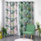 Douceur d'Intérieur, Rideau à Oeillets (140 x 260 cm) Assana Rose, Polyester Imprimé