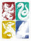 Spreadshirt Harry Potter Häuser Wappen Kachel-Mix Sticker Aufkleber, 10 x 10 cm, Transparent glänzend