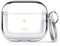 elago Custodia trasparente con moschettone compatibile con AirPods 3, nastro incluso, Ingiallimento ridotto, ricarica wireless disponibile (trasparente)