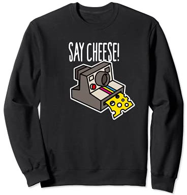 Say cheese, Vintage Fotocamera istantanea anni 80 fotografia Felpa