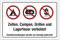 Aluverbund Hinweis Schild 30x20cm Wetterfest Rostfrei Kratzfest UV beständig - Zelten Campen Grillen und Lagerfeuer verboten