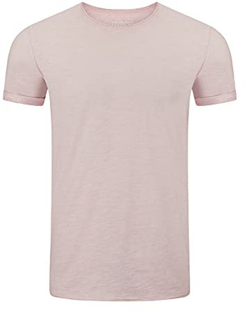 riverso Herren Basic T-Shirt RIVMatteo Rundhals Tee Regular Fit Kurzarm Einfarbig 100% Baumwolle Rose XL, Größe:XL, Farbe:Light Rose (13200)