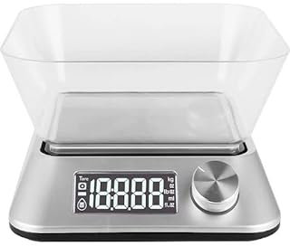 jiande Escalas de Cocina electrónicas Digitales 5 kg con un tazón, Perfecto for cocinar, Hornear, Alimentos/pesajes líquidos, Pantalla de Lectura fácil, g/kg/oz/ml 200x176x42mm