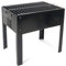 Tradineur - Barbacoa Rectangular de Hierro con Patas Alice, Parrilla con Asas y Grill extraíble, carbón, leña, jardín, Camping (Negro, 35 x 24 x 35 cm)