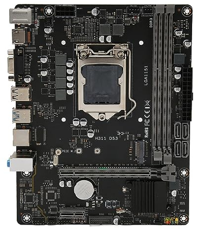 Gugxiom Desktop Motherboard, LGA 1151 Motherboard with 4 DDR3 Slots, 4 SATA 3.0, 4 USB 3.0, 4 USB 3.0, NVME M.2 Slots Support Core 6th 7th 8th 9th Gen