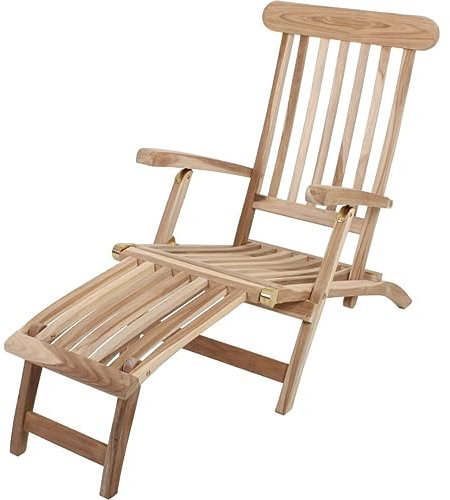Generisch Deckchair Java 3-Fach verstellbar, Teak C-Grade, unbehandelt