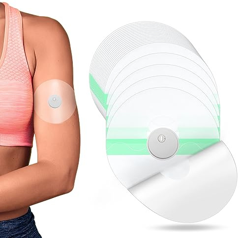 40 Stück Freestyle Libre 3 Pflaster Wasserfest, Libre 3 Sensor Sticker, Wasserdicht und Langlebig Pflaster für Freestyle Libre 3, Dünnfilm Einfach zu Verwenden von YOUSHARES (40 Stück, Transparent)