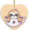 Yoga Faultier Kaffee Druck Personalisierte Weihnachtskugel Keramik Weihnachten Hängende Ornament Weihnachtsbaum Dekoration Für Freund Freundin Frau Xmas Geschenke