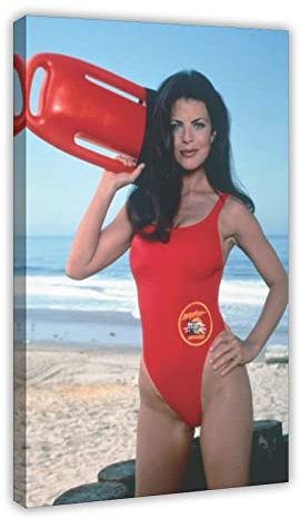 DESHVA Yasmine Bleeth Baywatch Poster auf Leinwand, Wandkunst, Dekordruck, Bild Gemälde für Wohnzimmer, Schlafzimmer, Dekoration, Rahmenstil, 20 x 30 cm