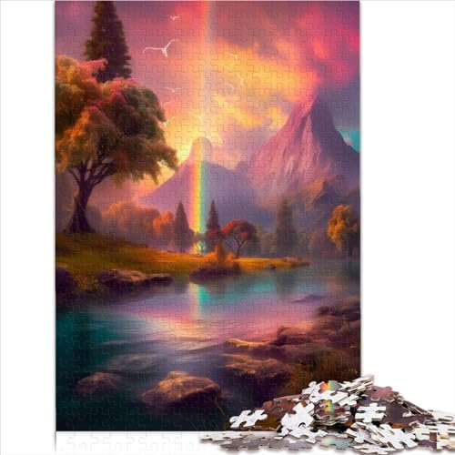 Kinderpuzzles Amazing River and rainbow1000 Teile Weihnachtspuzzle Holzpuzzle für Erwachsene und Kinder Denkspiel Größe (50x75 cm)