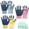 Ksvaye 3 Paar Gartenhandschuhe Kinder Arbeitshandschuhe Kinder Hof Arbeit Handschuhe Gartenarbeitshandschuhe Kinder für 5-9 Jahre Mädchen und Jungen