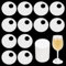 FINGERINSPIRE 150Pcs étiquettes Rondes en Papier pour Boissons 50mm Étiquettes Vierges Jetables pour Verres à Pied Étiquettes de Vin Jetables Marqueurs de Boissons pour Vin Marqueurs D'Identification