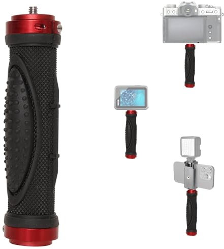 Sam Caan® Camera Handle Grip Support Mount Universal Handle Grip Camera Stabilizer with 1/4 Male Screw for Camera Camcorder Digital Video Camera Camcorder Action Camera Light Smartphone LED Video
