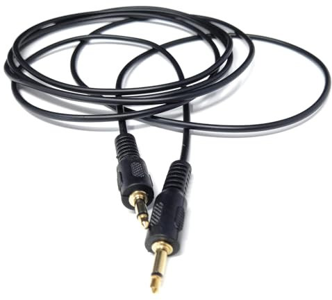 DRUT 1.5m Mono 3.5mm to 3.5mm Mono Jack Plug Male to Male Cable Lead Gold Connectors 5ft