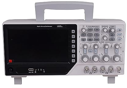 Oscilloscope, Oscilloscope 4CH EXT + DVM + Fonction De Plage Automatique Générateur 1GS/s Stockage De Carte SD Analyse du spectre, résistance, test de diode