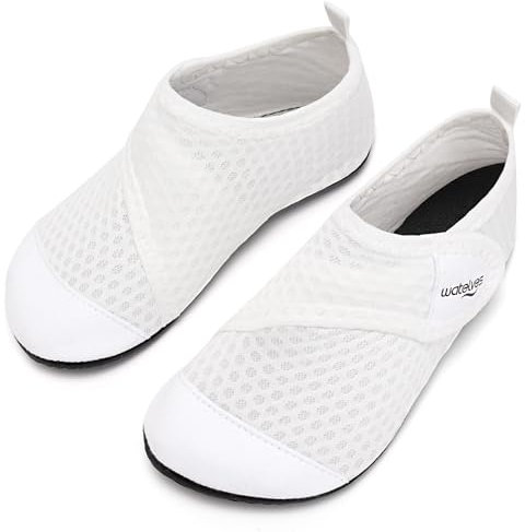 Kinder Badeschuhe Wasserschuhe Strandschuhe Mädchen Junge Schwimmschuhe Barfußschuhe rutschfeste Surfschuhe Sportschuhe Kleinkind Schwimmbad(224.weiß,22/23 EU)