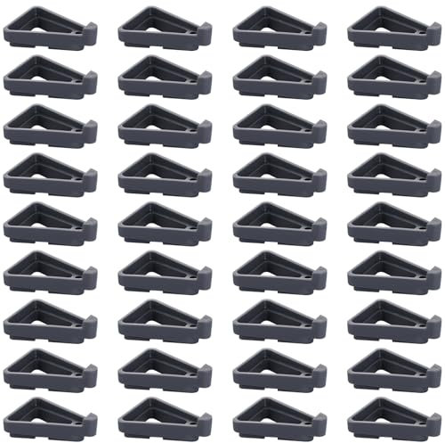 LOLYSIC 36Pcs Flower Plant Pot Feet, Triangle Pot Feet Plastic Pot Toes Prevent Rot, Non Slip Garden Plant Pot Risers Flower Pot Supports Stand for Indoor Outdoor, Grey