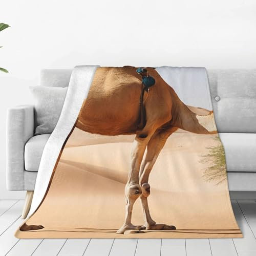 (Wüstensand Kamel) Decken, Wurf Decke für Sofa Bett Sofa Gemütlich Weiche Flanell Decke Büro Home Essentials Dekor Lehrer Geschenke - 127 * 101 cm
