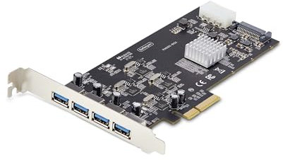 StarTech.com Tarjeta PCI Express de 4 Puertos USB 3.2 - 4 Controladores USB - Hub Interno