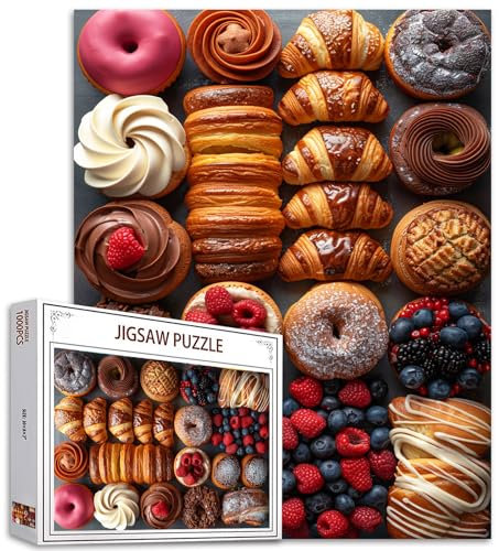 Tucocoo 1000-teiliges Puzzle für Erwachsene, Köstliche Lebensmittel, 1000 Teile, Karton (recycelt), Jigsaw, Realistisch, Puzzles, 1 Set, 1000 Stück, Ab 14 Jahren