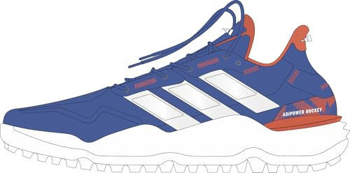 adidas Adipower 3, Zapatos de Hockey Unisex Adulto, Bright Royal/Zero Metalic/Cloud White, 36 2/3 EU