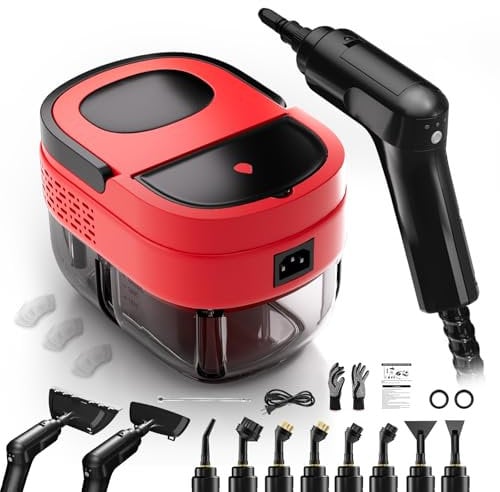 Nettoyeur Vapeur, Nettoyant Vapeur 2500W, Nettoyeur Vapeur à Main, 1600ML Réservoir d'eau, Poignée Réglable 3 Niveaux, Steam Cleaner, Nettoyeurs Vapeur Portable pour Fenêtres, Cuisine, Voiture, Sol