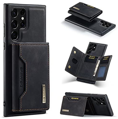 ZCDAYE Hülle für Samsung Galaxy S25 Ultra mit kartenfach, Leder Samsung S25 Ultra Handyhülle Geldbörse Edele Brieftasche Kartenetui, Magnetische Handytasche Praktische Schutzhülle, Schwarz
