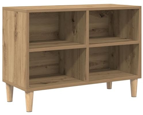 vidaXL TV-Schrank Artisan Eiche 4 Fächer 69.5X30X50 cm Holzwerkstoff Unterhaltungszentrum für Wohnzimmer Stauraum Inneneinrichtungsstand Zeitgenössisch Stylisch Glatte Oberfläche Langlebig