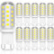 LUTW G9 LED Lampe Kaltweiß 6000K, 3W G9 Leuchtmittel Entspricht 30-40W Halogenlampe, g9 Glühbirne 350 Lumen, Nicht Dimmbar, Kein Flackern, Enegiesparende Kleine Birne, 10er Pack