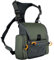 Sac harnais de poitrine pour jumelles, vert militaire et noir, bretelles réglables (23 x 14 x 23 cm)