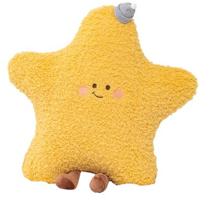 Generisch Plüschtier Kuschelkissen, Lustige Sonne, Mond, Stern Stofftier, Plüschpuppe, Kind Kissen In Cartoon Form, Kissendekoration (Stern)