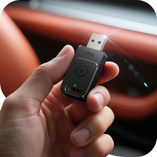 Cleviton for Apple Carplay Wireless Adapter, 3X Autoverbindung, Keine Latenz, Plug & Play, Bluetooth 5.3 & WiFi 6, 2025 Mini Car Play Kabellos Dongle für iPhone 5~16 & 927+ Autos, USB-A/C, Schwarz