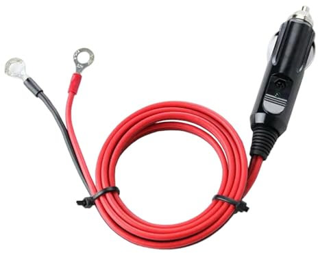 Cavo di ricarica per auto, cavo adattatore DC | 12 V fino a 24 V per compressore d'aria, inverter, tazza riscaldata, attrezzatura da campeggio, cam, per esterni