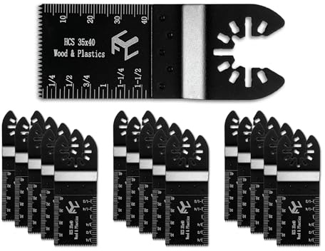 15PCS Multi Tool Blades Quick Release Oscillating Blades