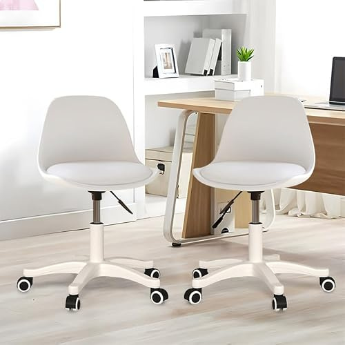 XUEGW Kleiner Schreibtischstuhl ohne Armlehnen, höhenverstellbarer Home-Office-Stuhl für Jugendliche