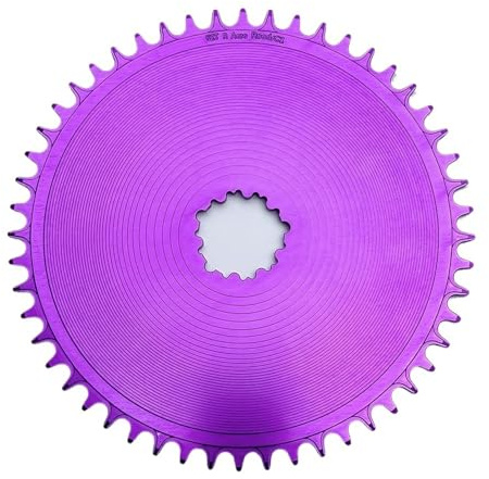 Generisch Kompatibles 3-Loch Direct Mount AERO Kettenblatt Narrow-Wide Closed Guard Lila for SRAM GXP Road Gravel Bikes(48T)